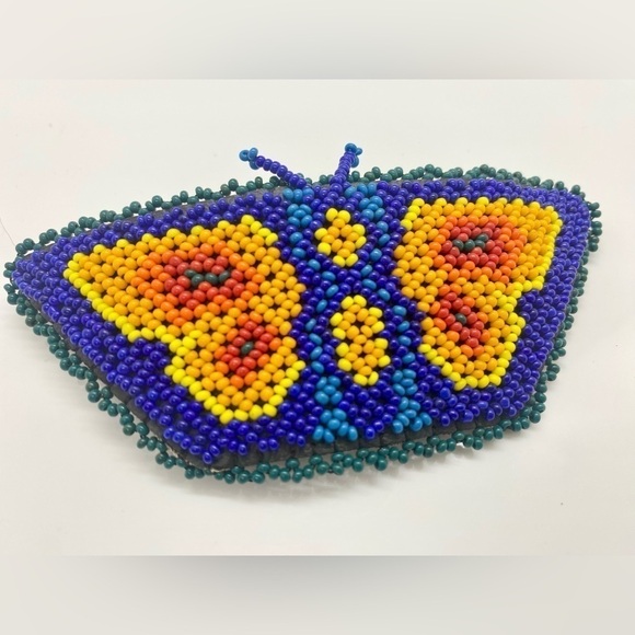 handmade Accessories - Handmade Artisan by Huicholes Mexican Beaded Butterfly Hair Barrett